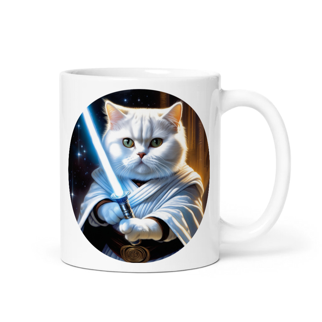 PugMug Custom White British Shorthair Cat Mug