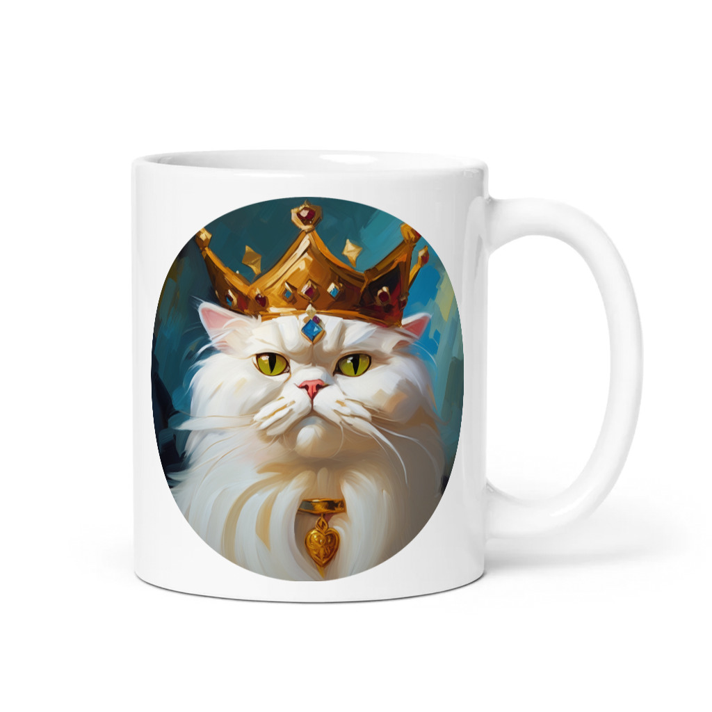 PugMug Custom White Persian Cat Mug
