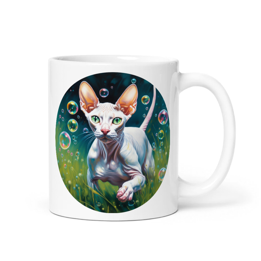 PugMug Custom White Sphynx Cat Mug