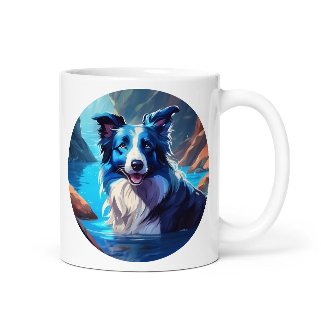PugMug Custom Blue Merle Border Collie Mug