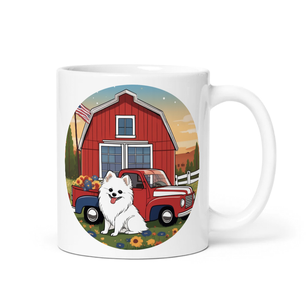 PugMug Custom White Pomeranian Mug