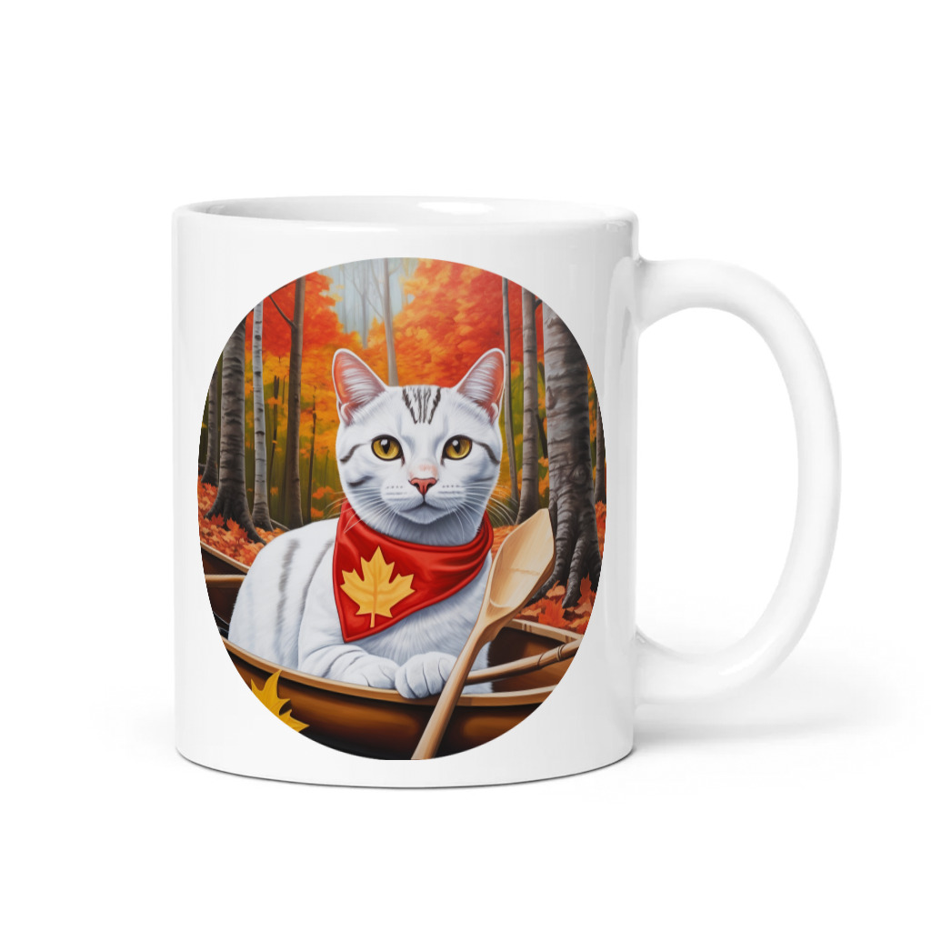PugMug Custom White American Shorthair Cat Mug