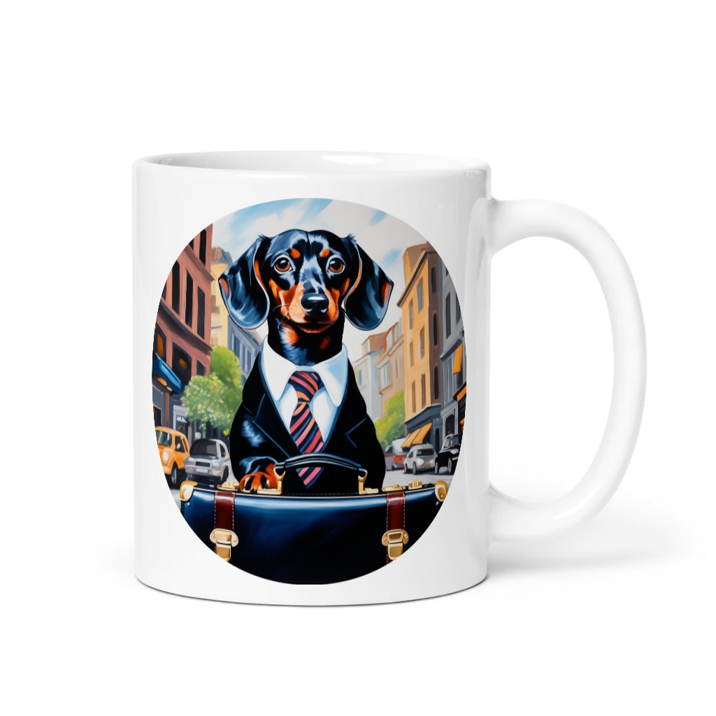 PugMug Custom Black Dachshund Mug