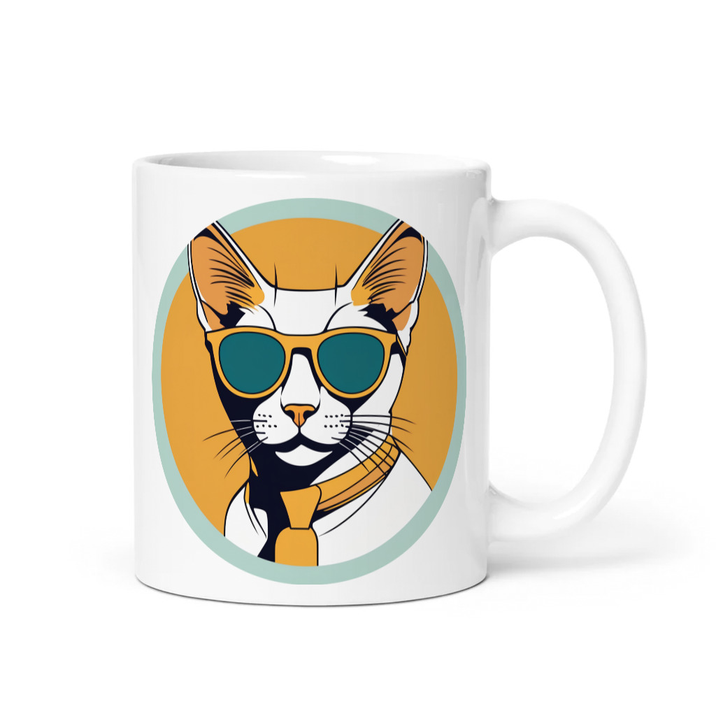 PugMug Custom White Abyssinian Cat Mug