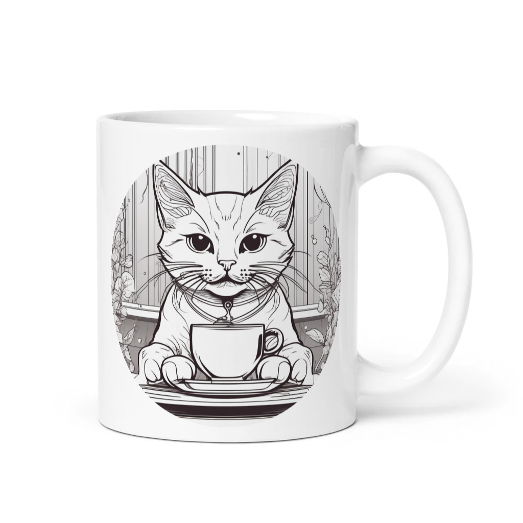 PugMug Custom White Companion Cat Mug