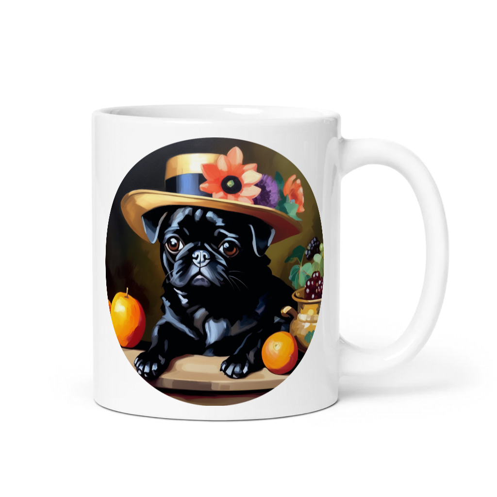PugMug Custom Black Pug Mug