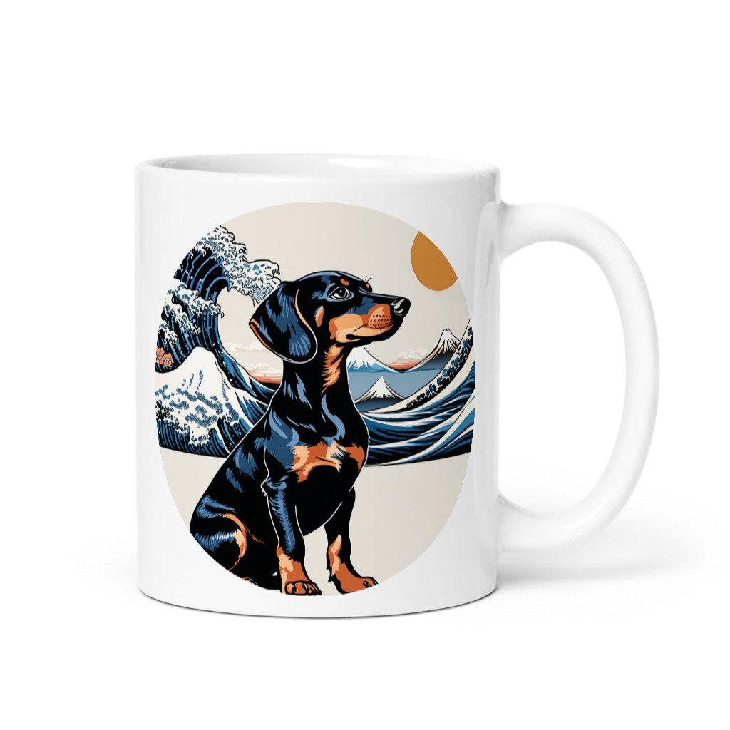 PugMug Custom Black Dachshund Mug