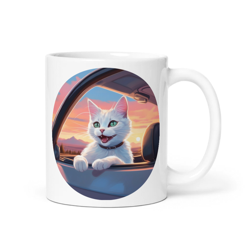 PugMug Custom White Companion Cat Mug