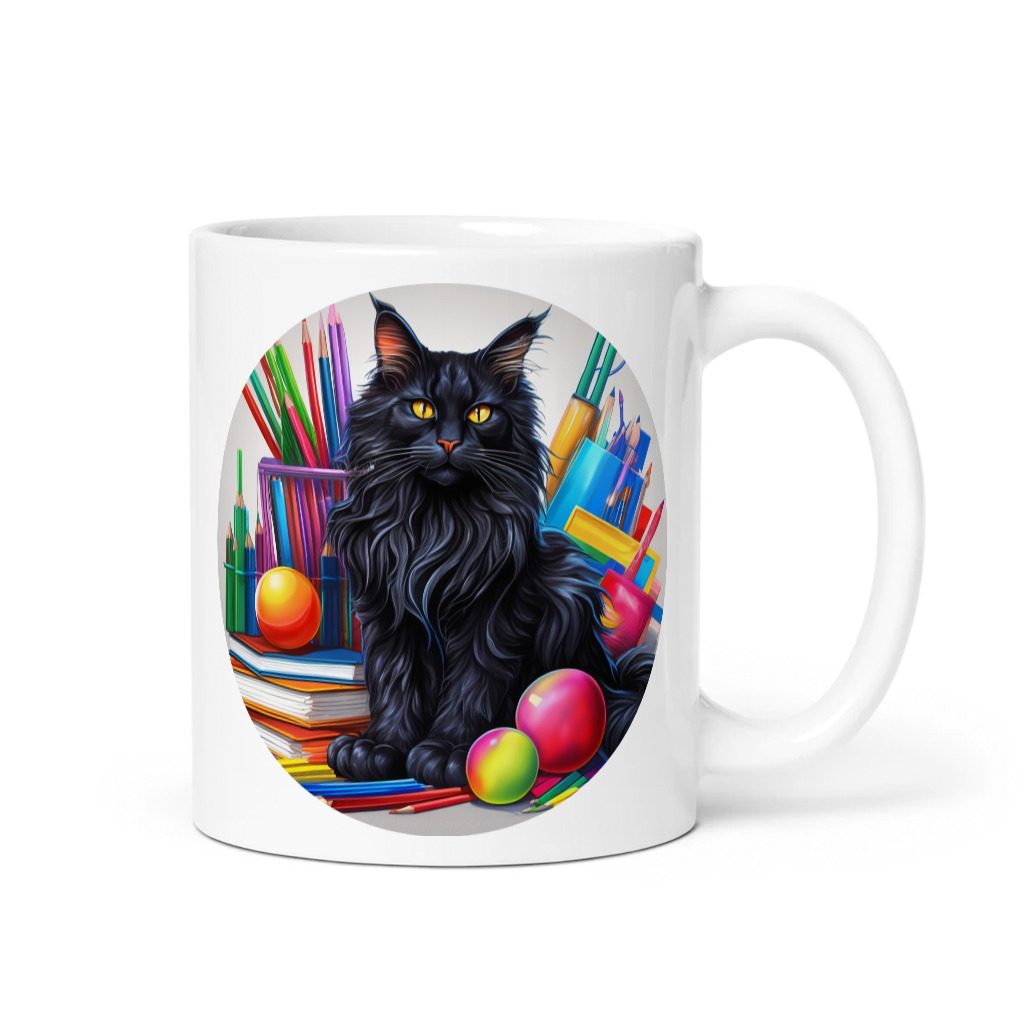 PugMug Custom Black Maine Coon Cat Mug