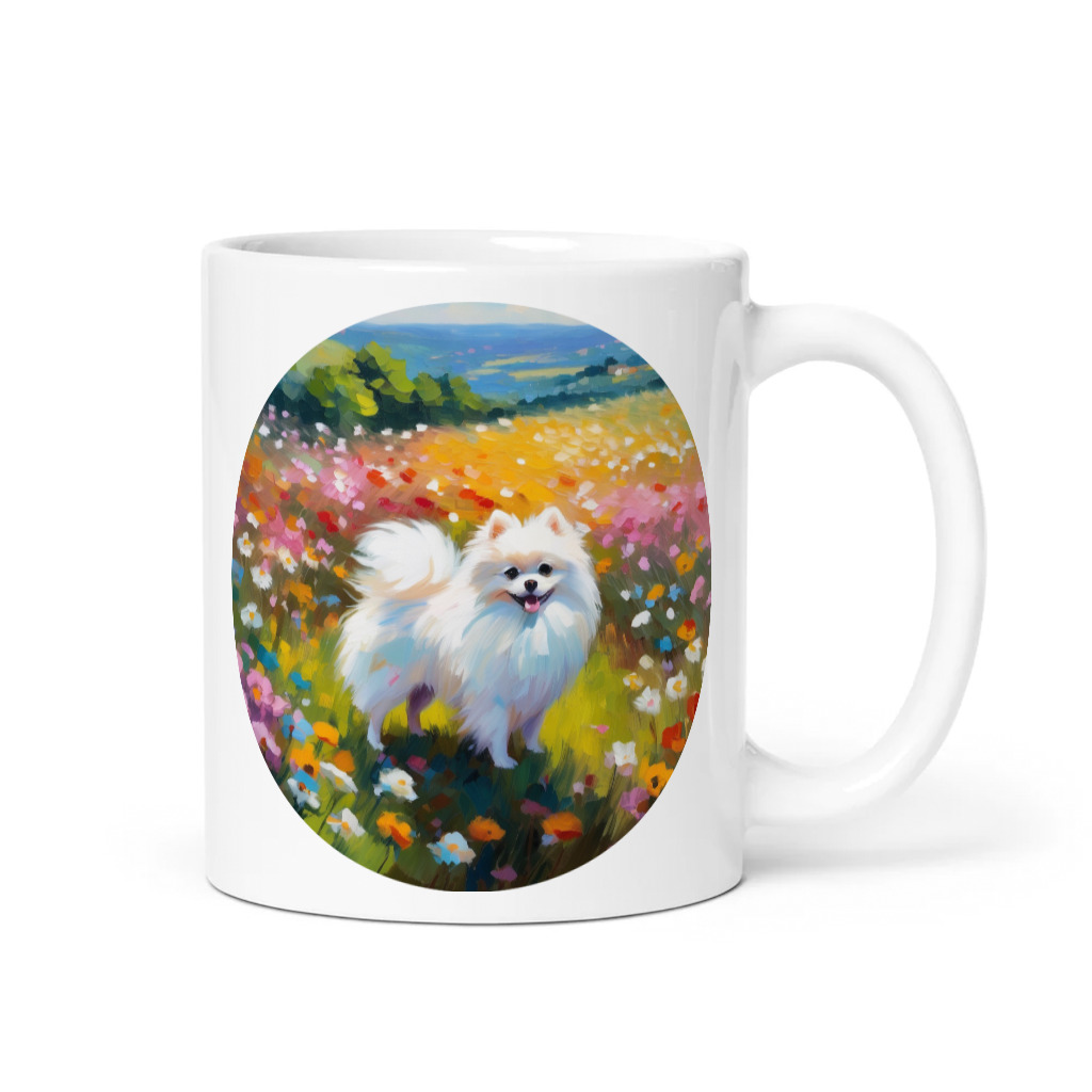 PugMug Custom White Pomeranian Mug