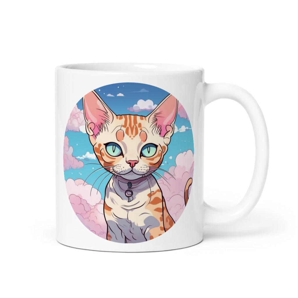 PugMug Custom Tabby Devon Rex Cat Mug