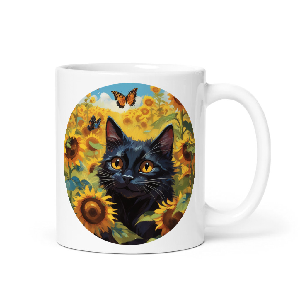PugMug Custom Black Companion Cat Mug