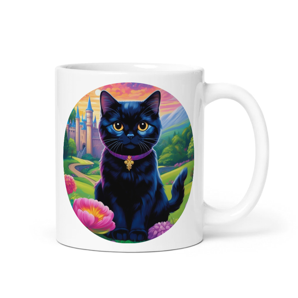 PugMug Custom Black Scottish Fold Cat Mug