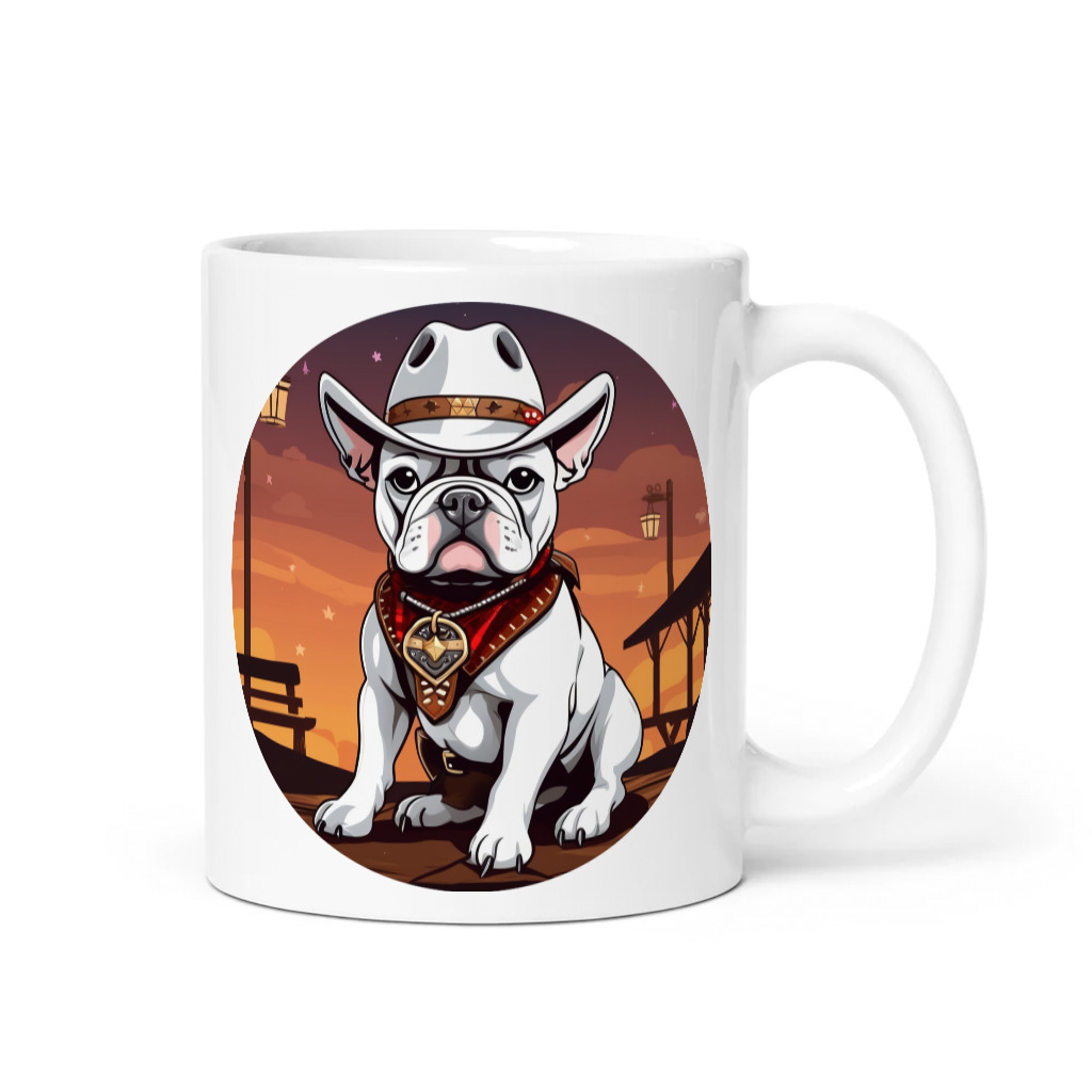 PugMug Custom White French Bulldog Mug