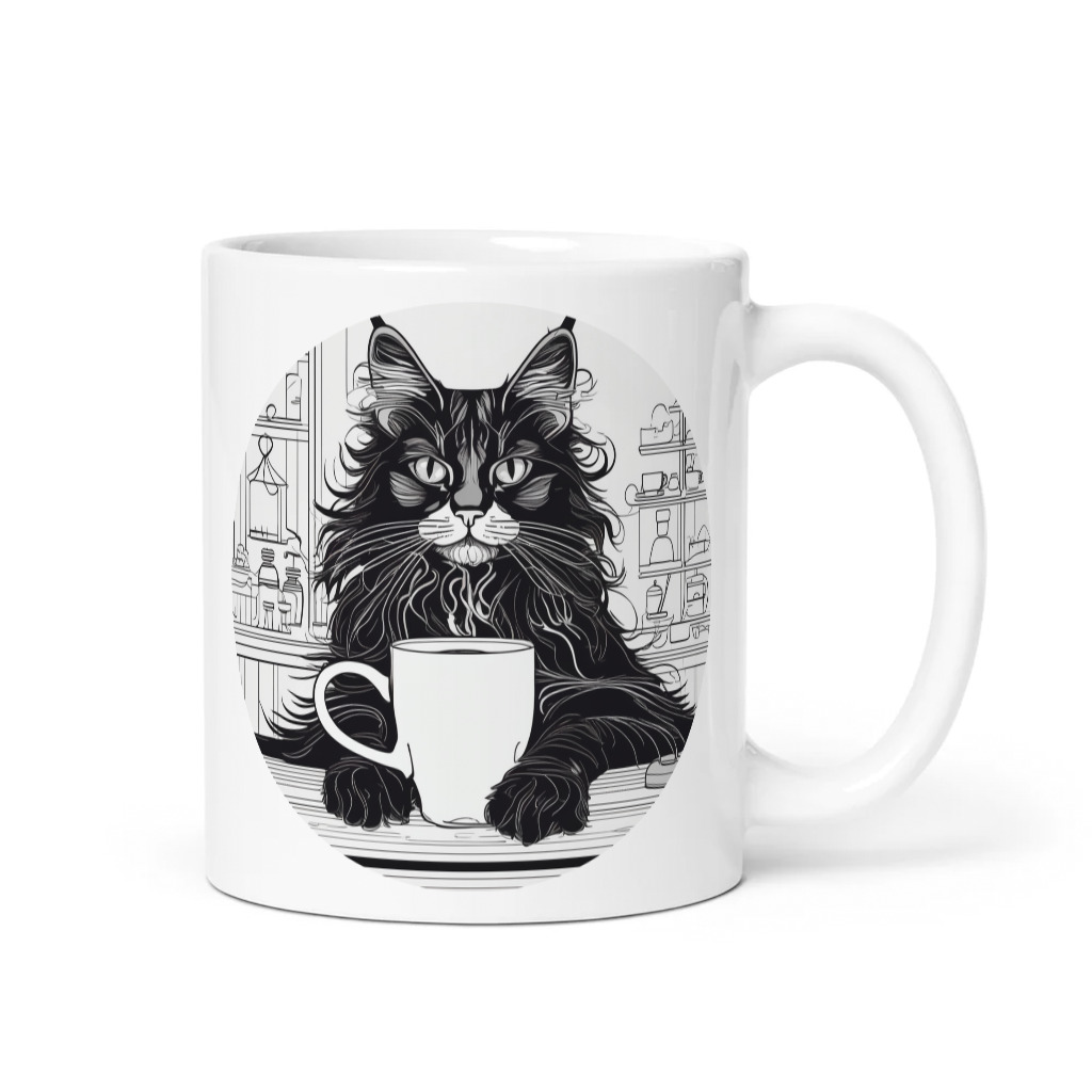 PugMug Custom Black Maine Coon Cat Mug