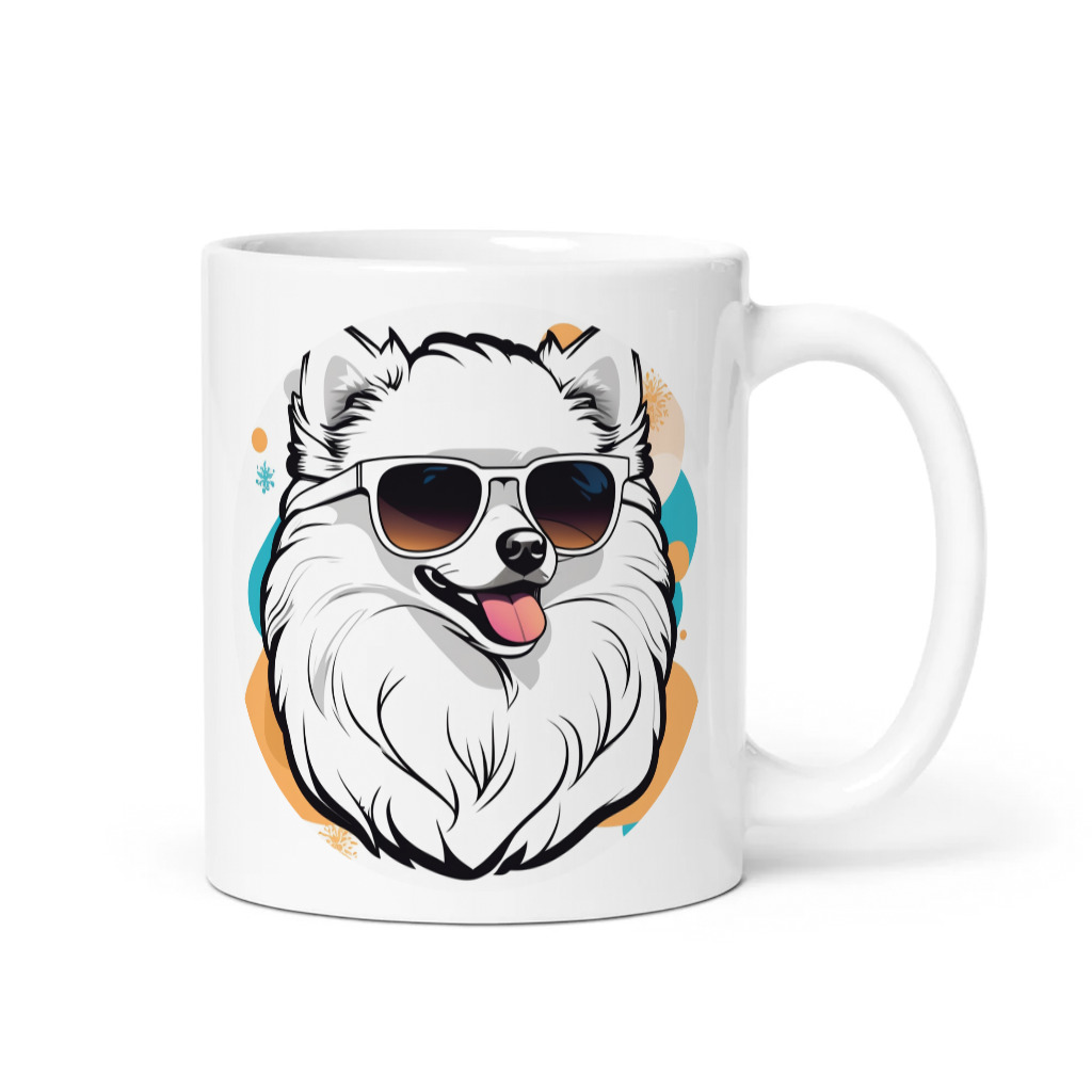 PugMug Custom White Pomeranian Mug