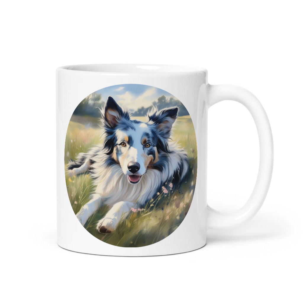 PugMug Custom Blue Merle Border Collie Mug
