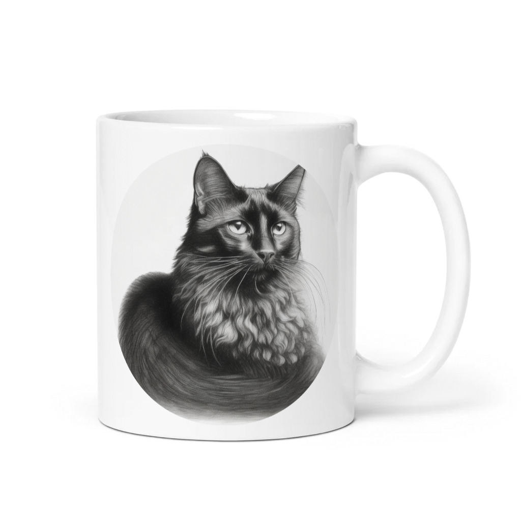 PugMug Custom Black Companion Cat Mug