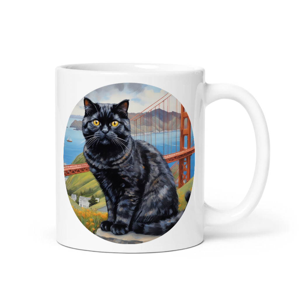 PugMug Custom Black Scottish Fold Cat Mug
