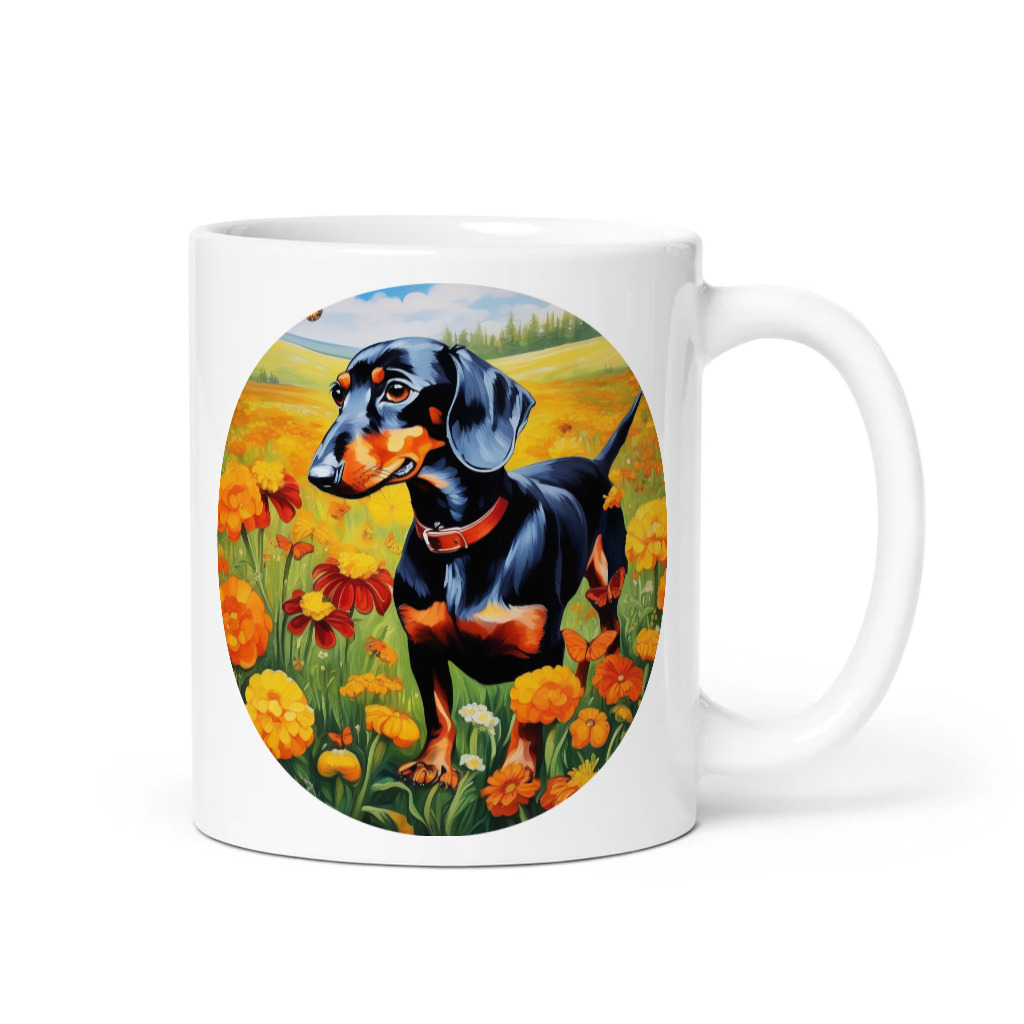 PugMug Custom Black Dachshund Mug