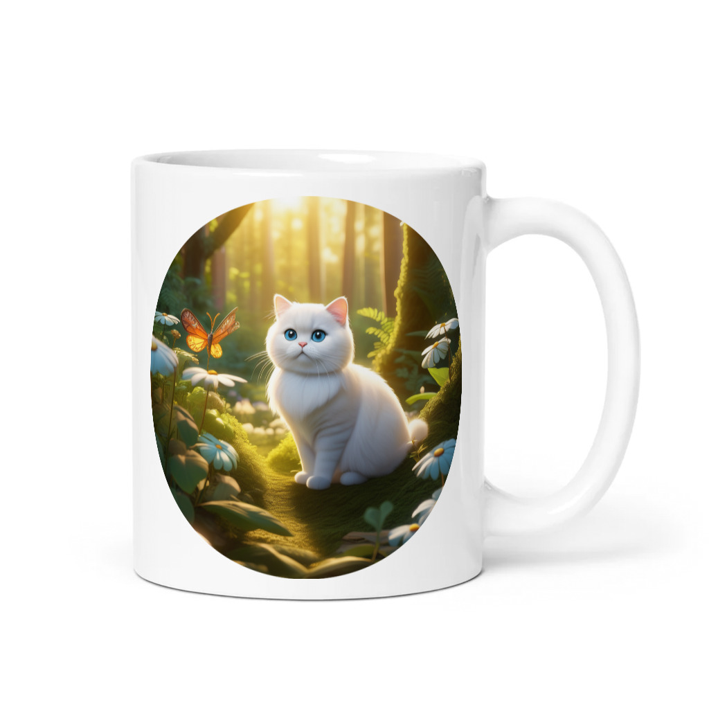 PugMug Custom White Scottish Fold Cat Mug