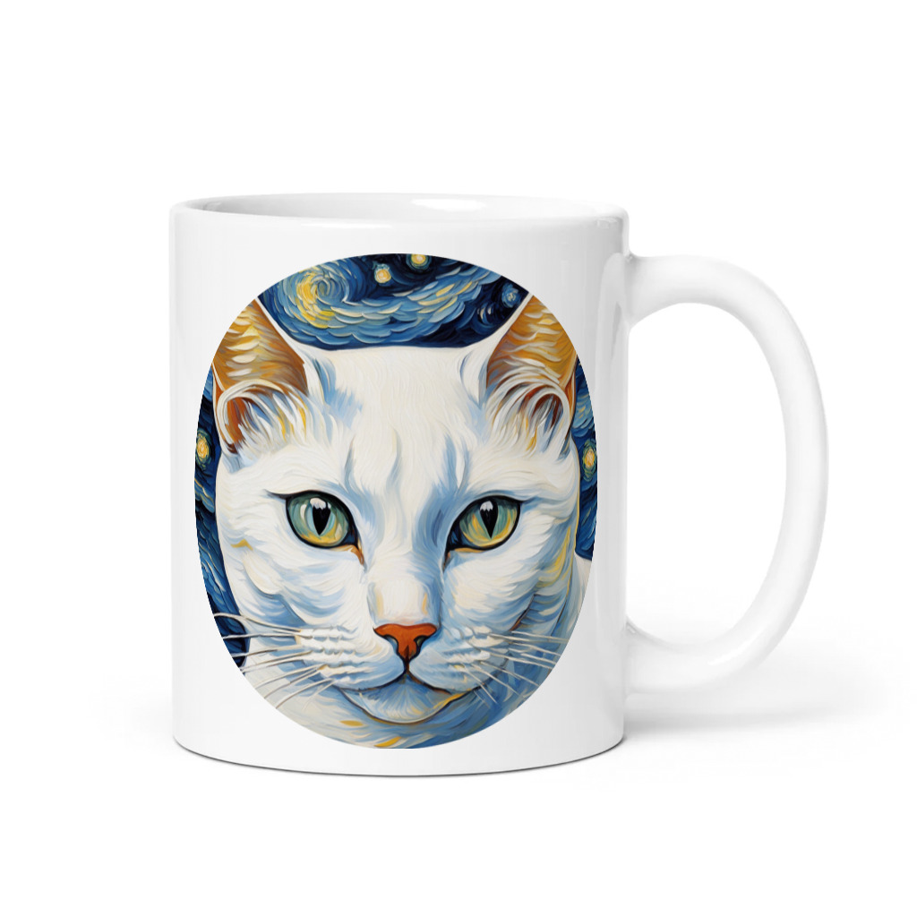 PugMug Custom White American Shorthair Cat Mug