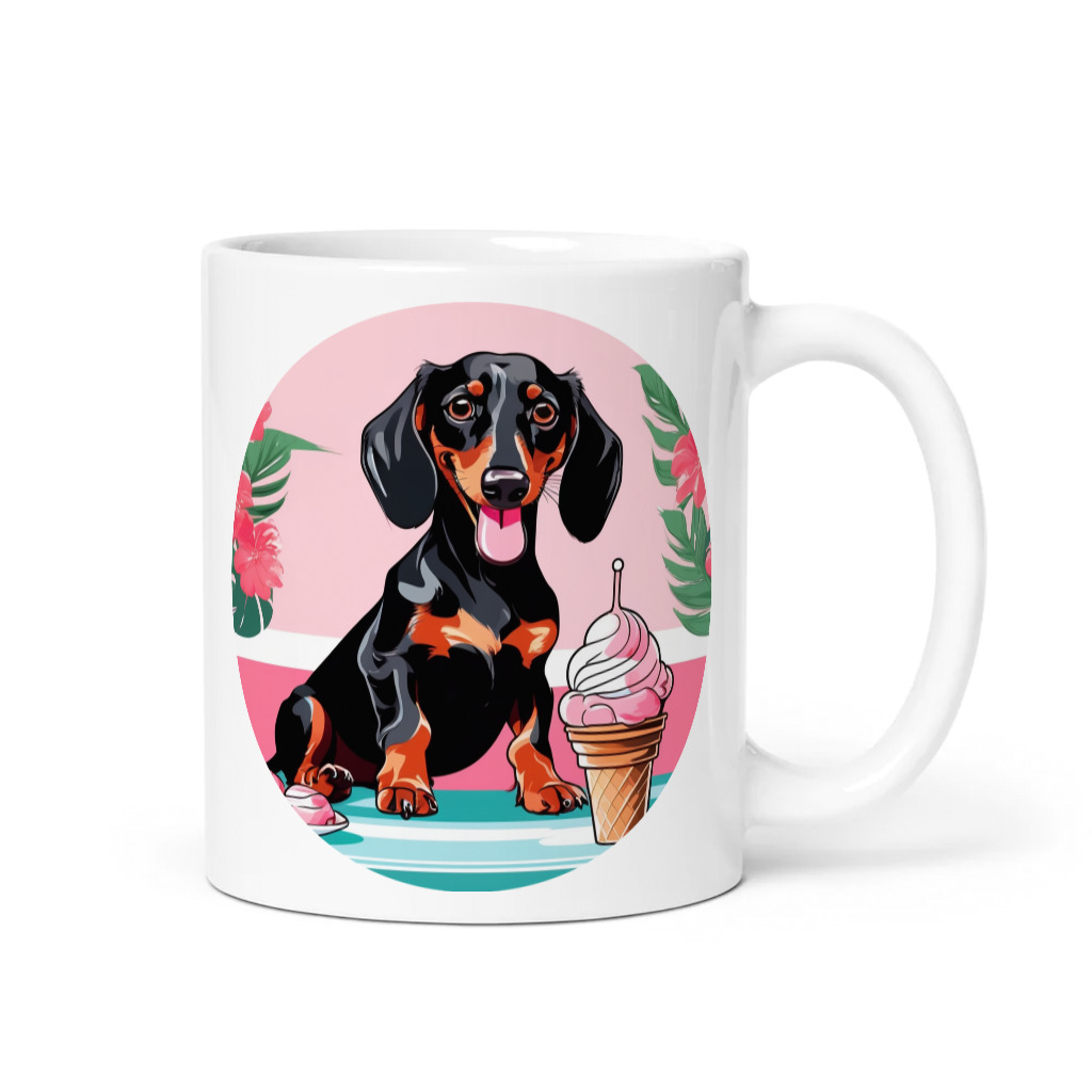 PugMug Custom Black Dachshund Mug