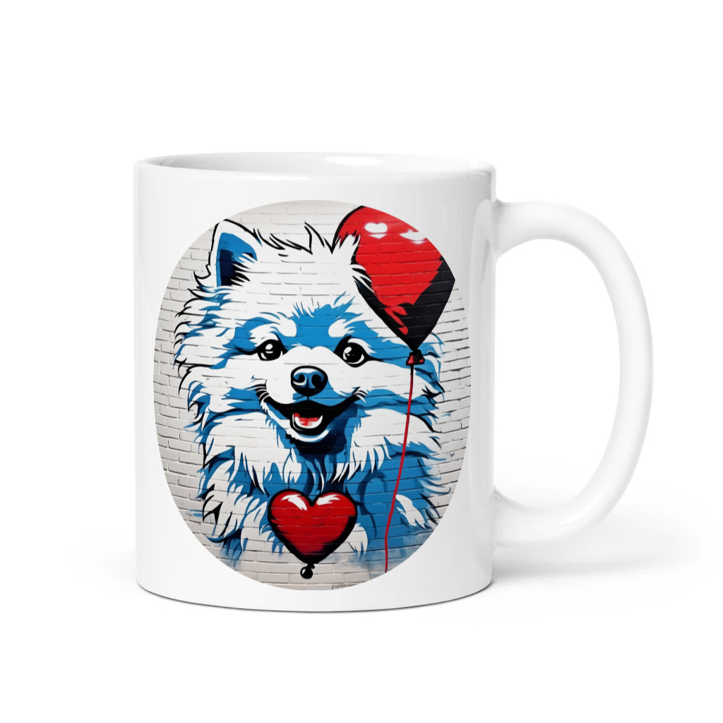 PugMug Custom White Pomeranian Mug