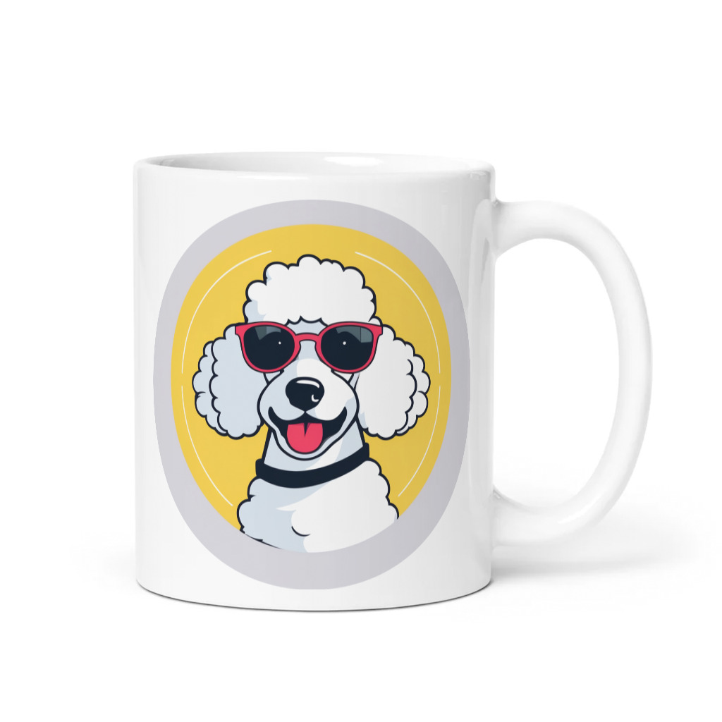 PugMug Custom White Poodle Mug