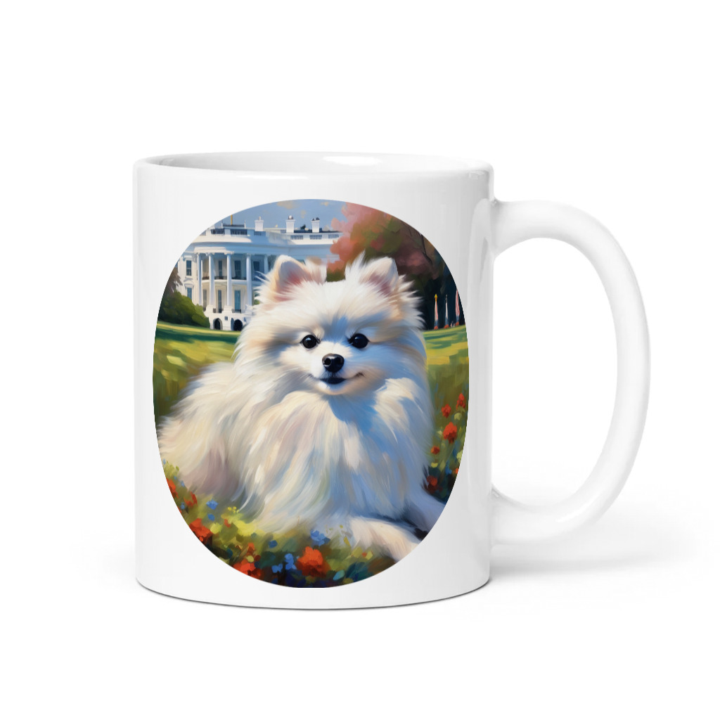 PugMug Custom White Pomeranian Mug