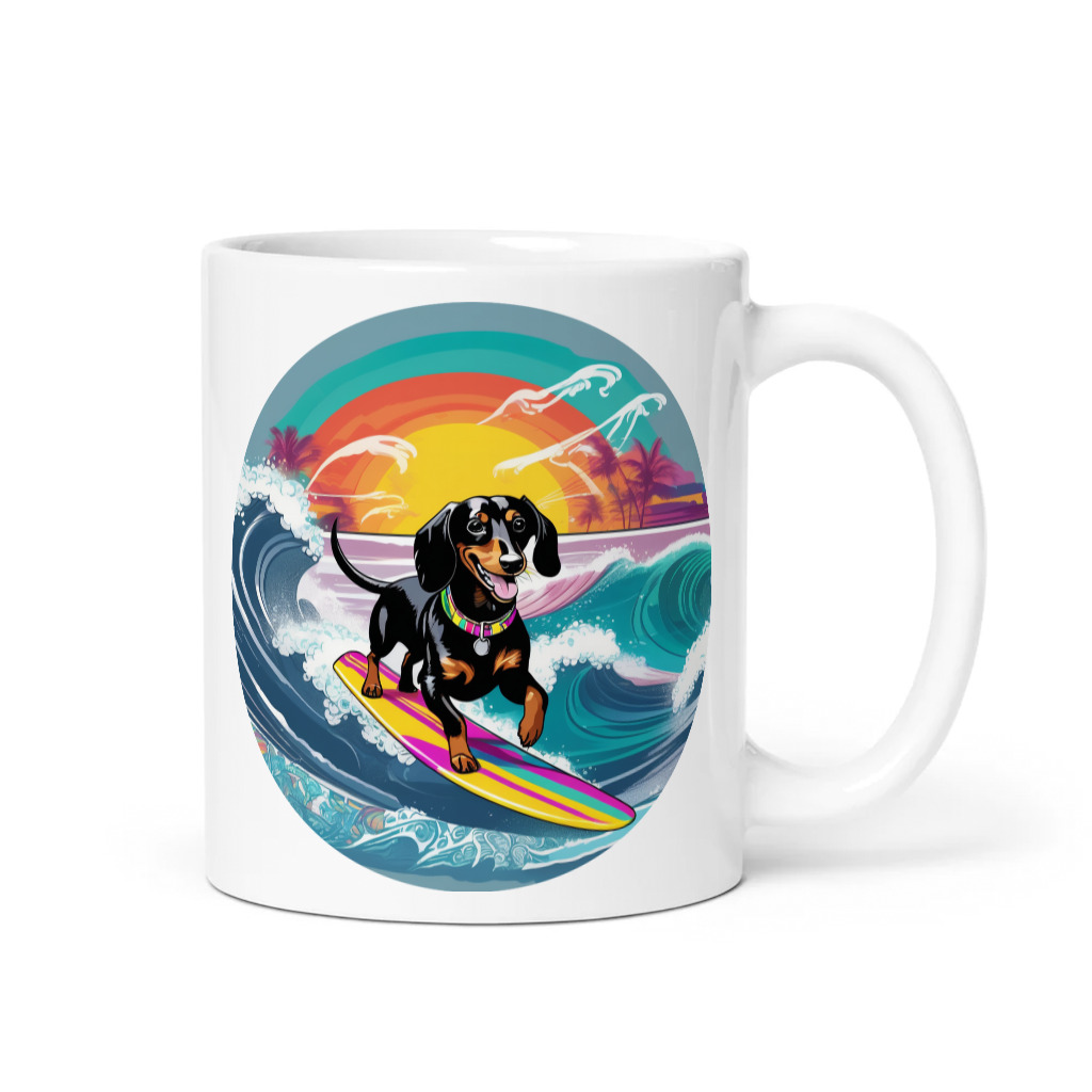 PugMug Custom Black Dachshund Mug