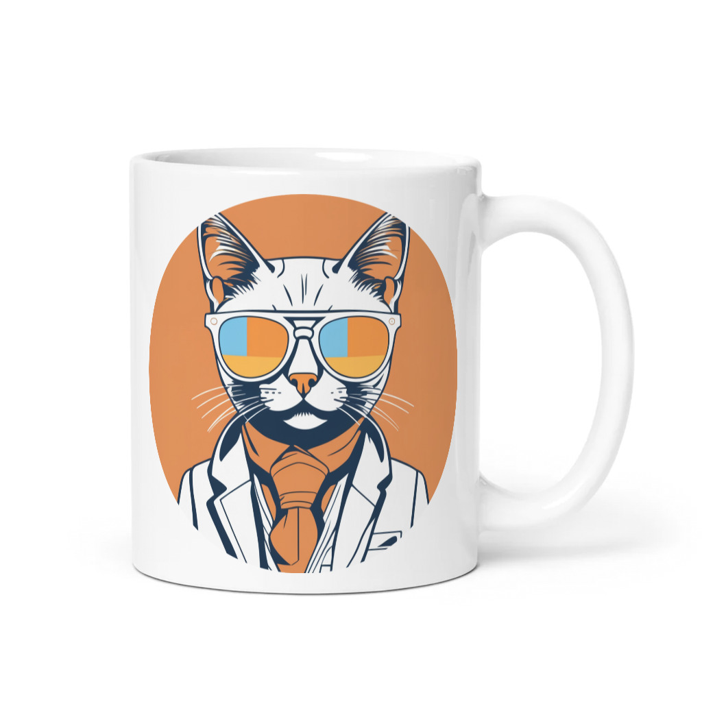 PugMug Custom White Companion Cat Mug