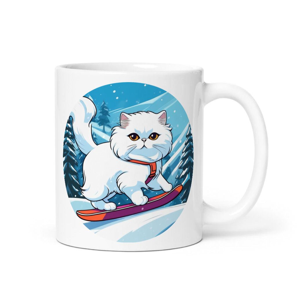 PugMug Custom White Persian Cat Mug