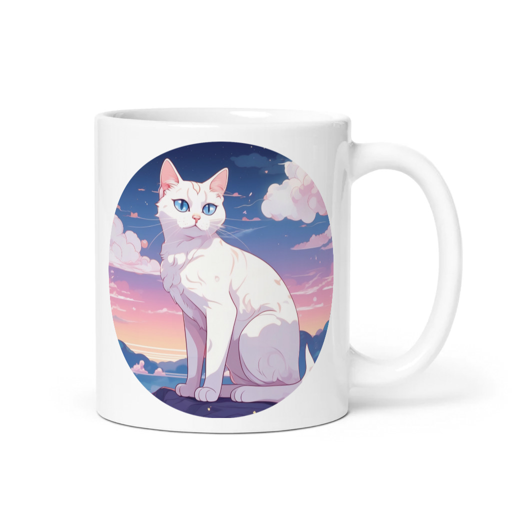 PugMug Custom White Companion Cat Mug
