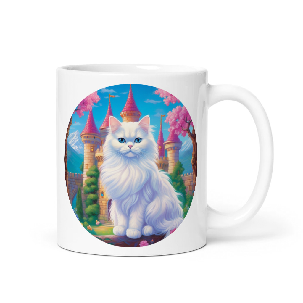 PugMug Custom White Persian Cat Mug