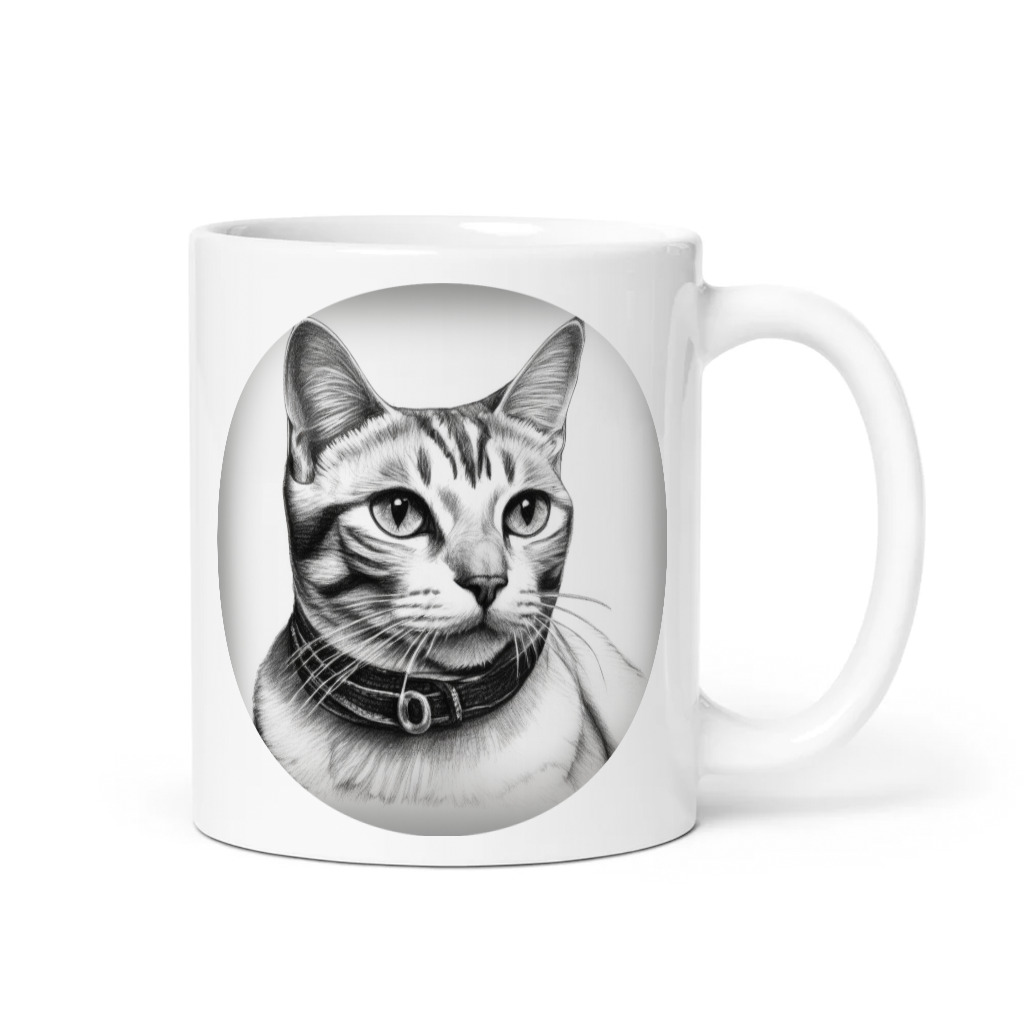 PugMug Custom White American Shorthair Cat Mug