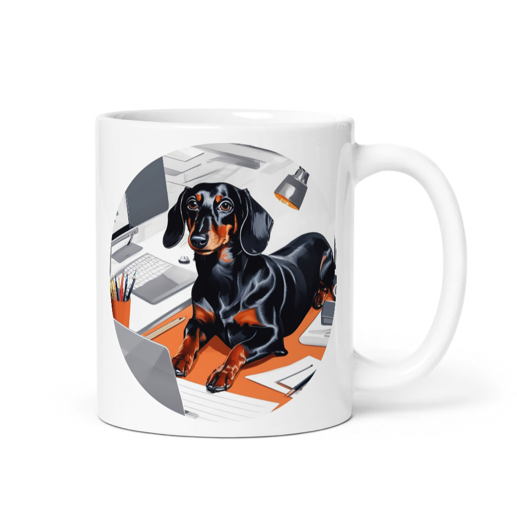 PugMug Custom Black Dachshund Mug