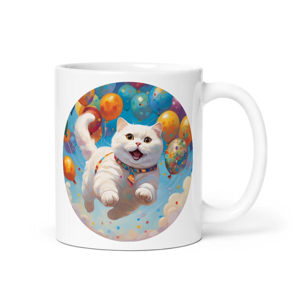 PugMug Custom White Scottish Fold Cat Mug