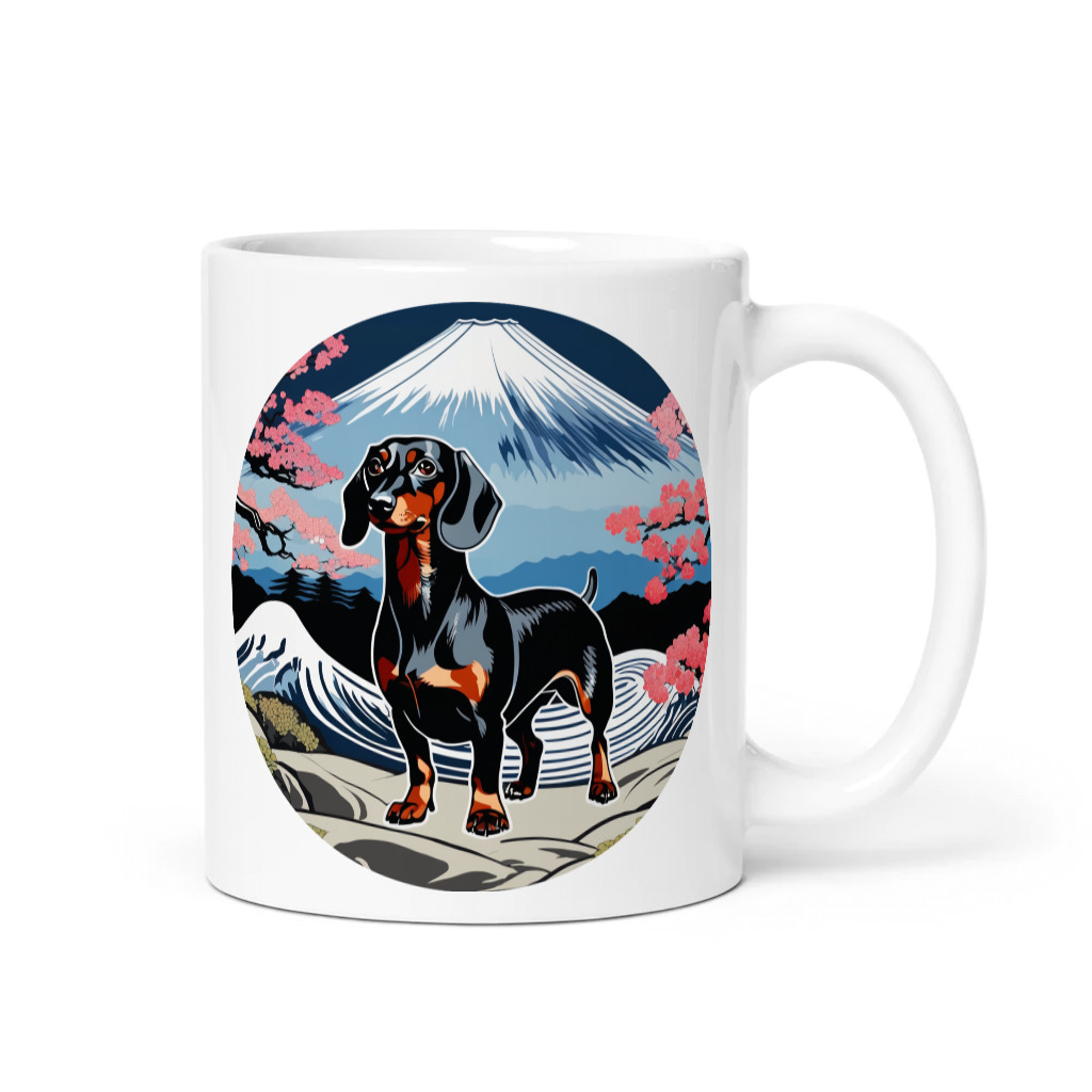 PugMug Custom Black Dachshund Mug