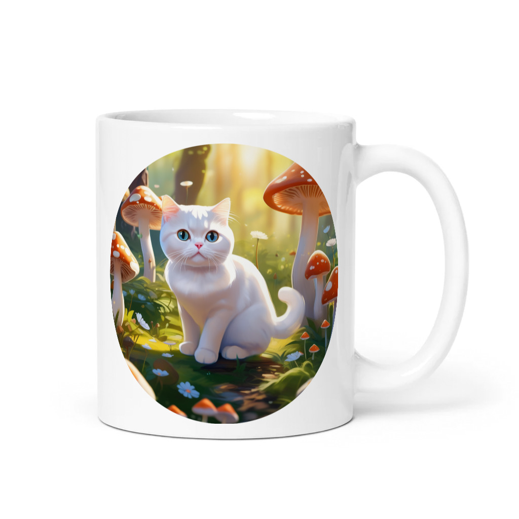 PugMug Custom White Scottish Fold Cat Mug