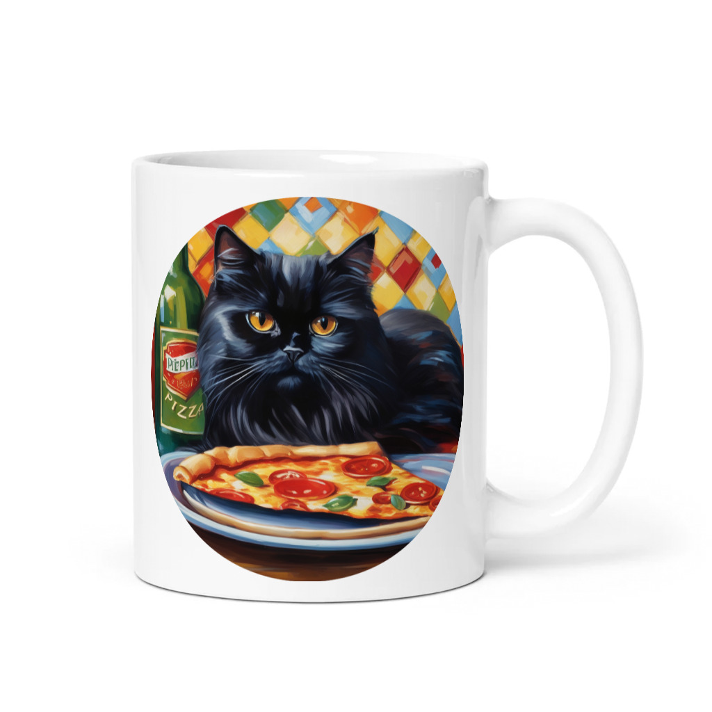 PugMug Custom Black Persian Cat Mug
