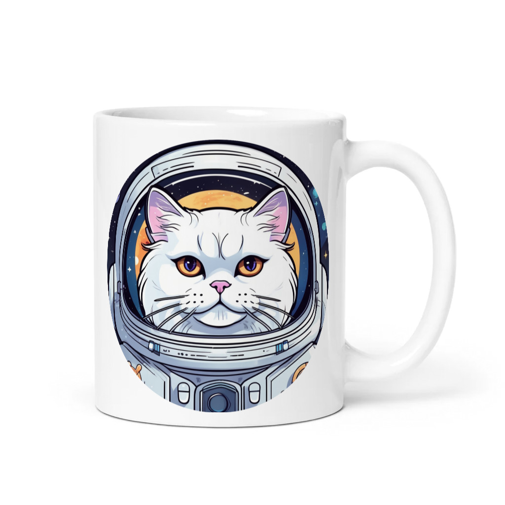 PugMug Custom White Persian Cat Mug