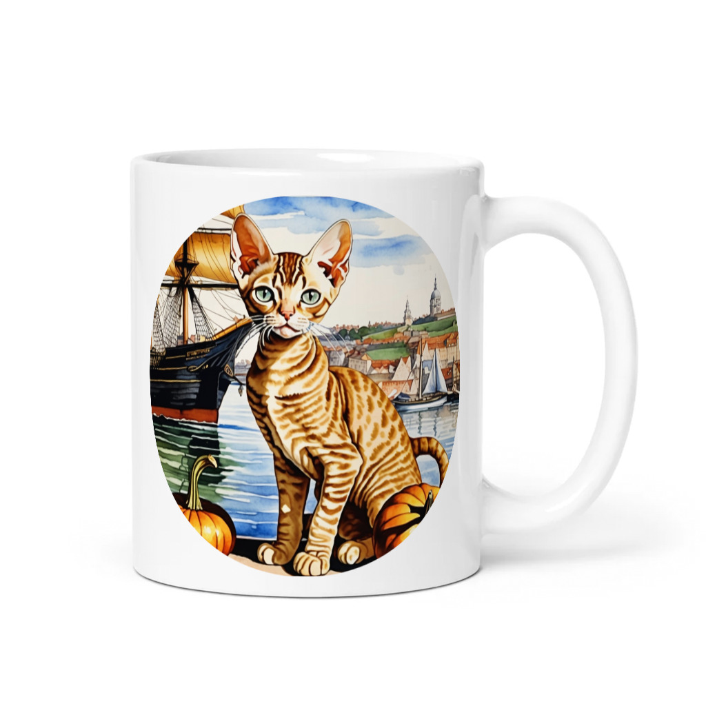PugMug Custom Tabby Devon Rex Cat Mug