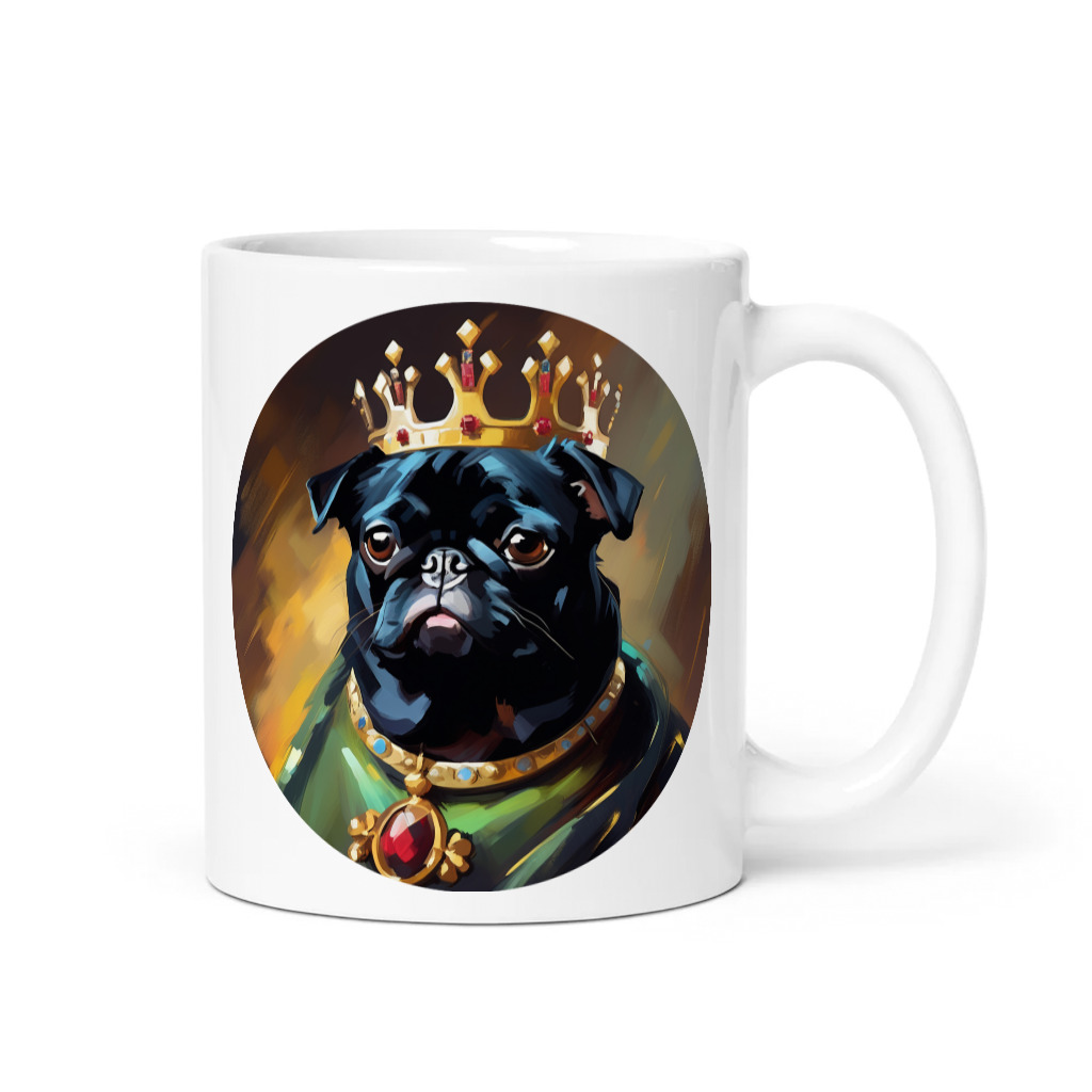 PugMug Custom Black Pug Mug