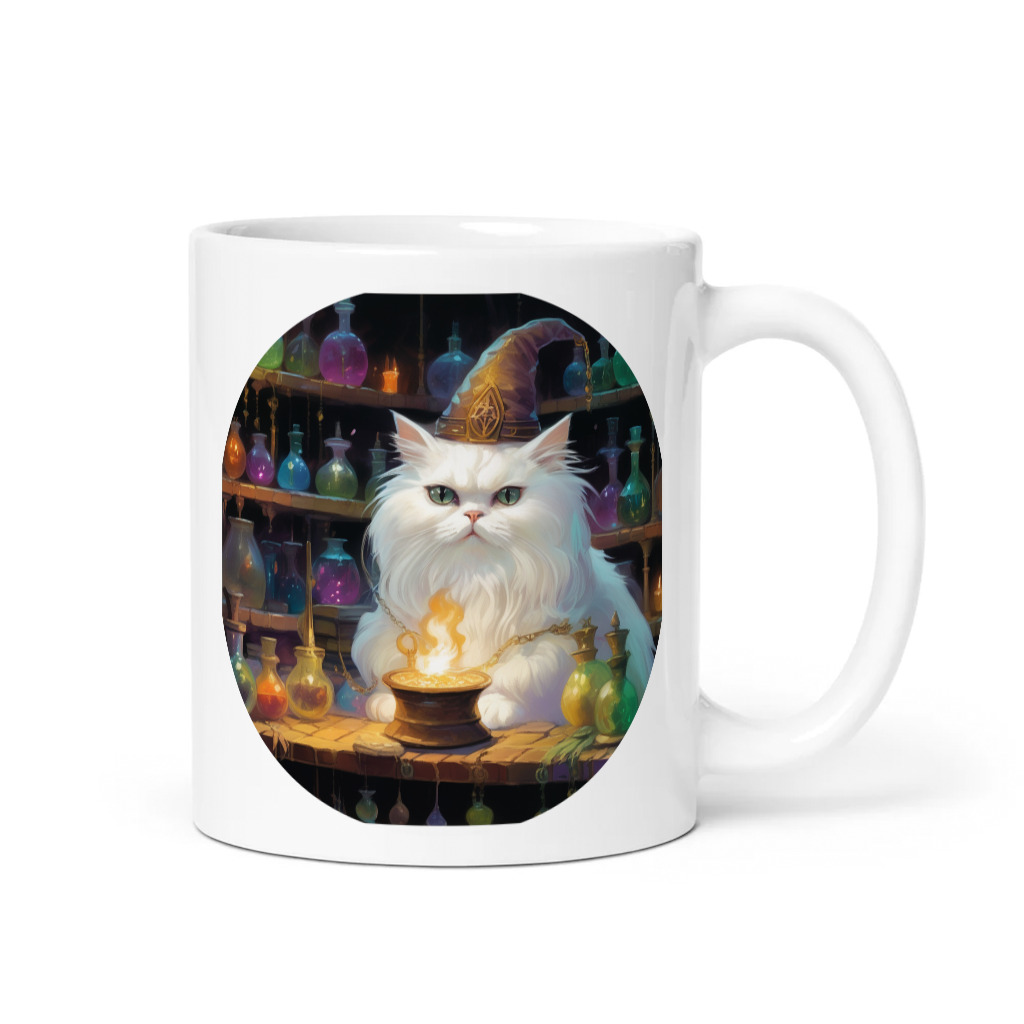 PugMug Custom White Persian Cat Mug