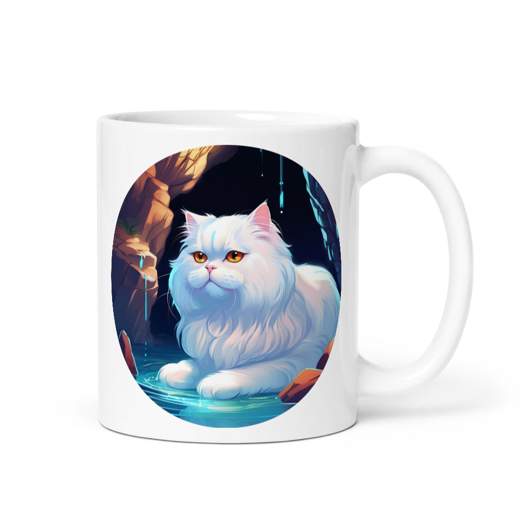 PugMug Custom White Persian Cat Mug