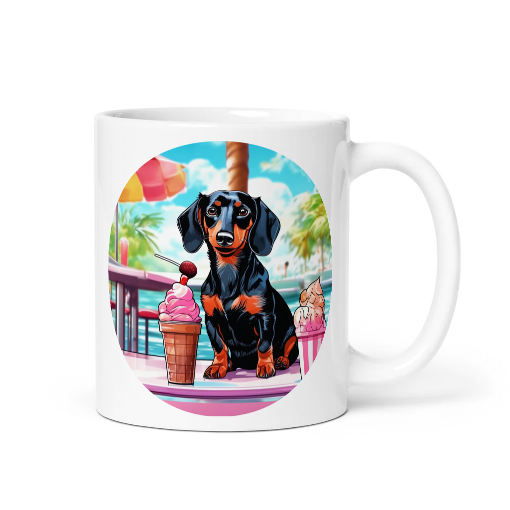 PugMug Custom Black Dachshund Mug