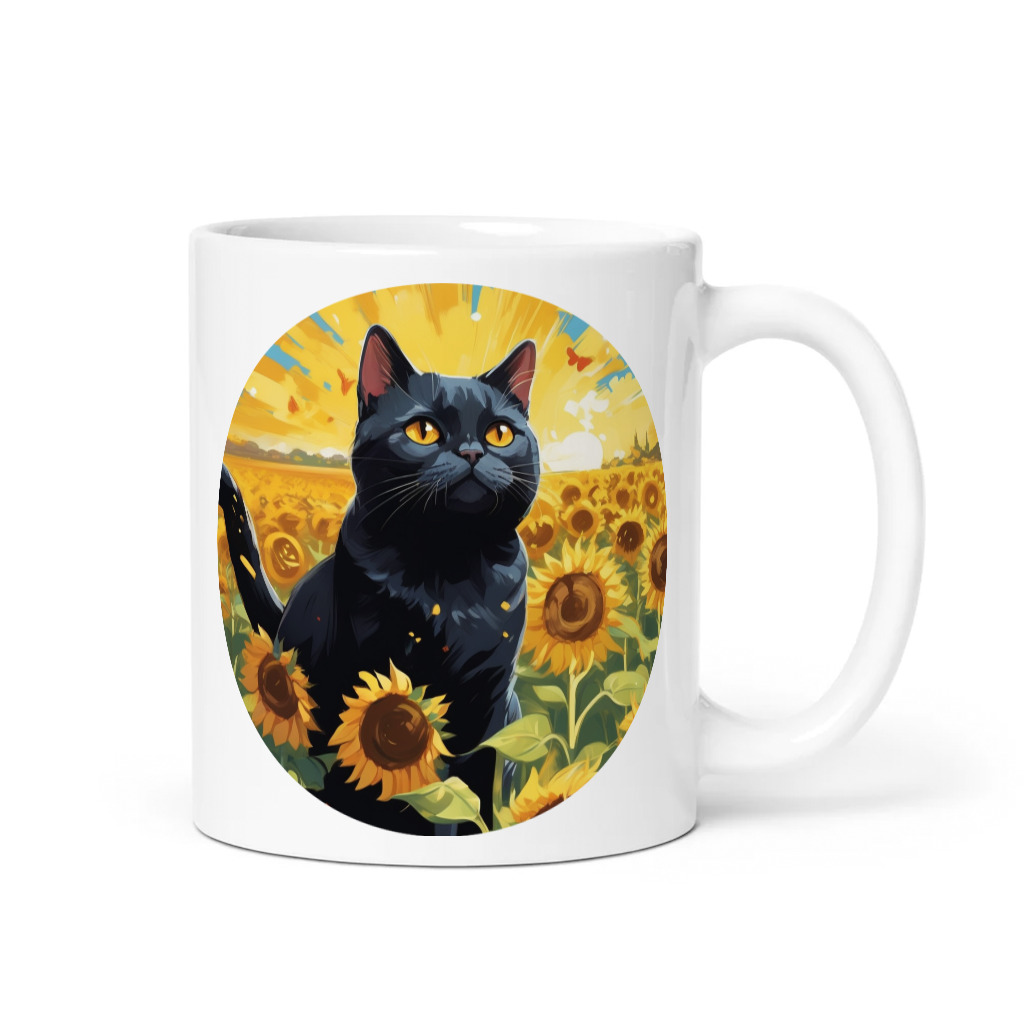 PugMug Custom Black British Shorthair Cat Mug