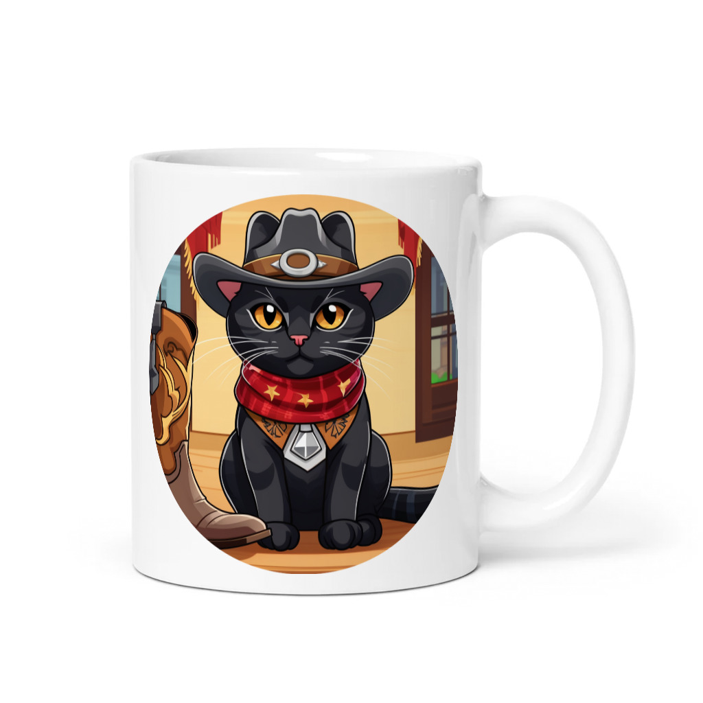 PugMug Custom Black American Shorthair Cat Mug