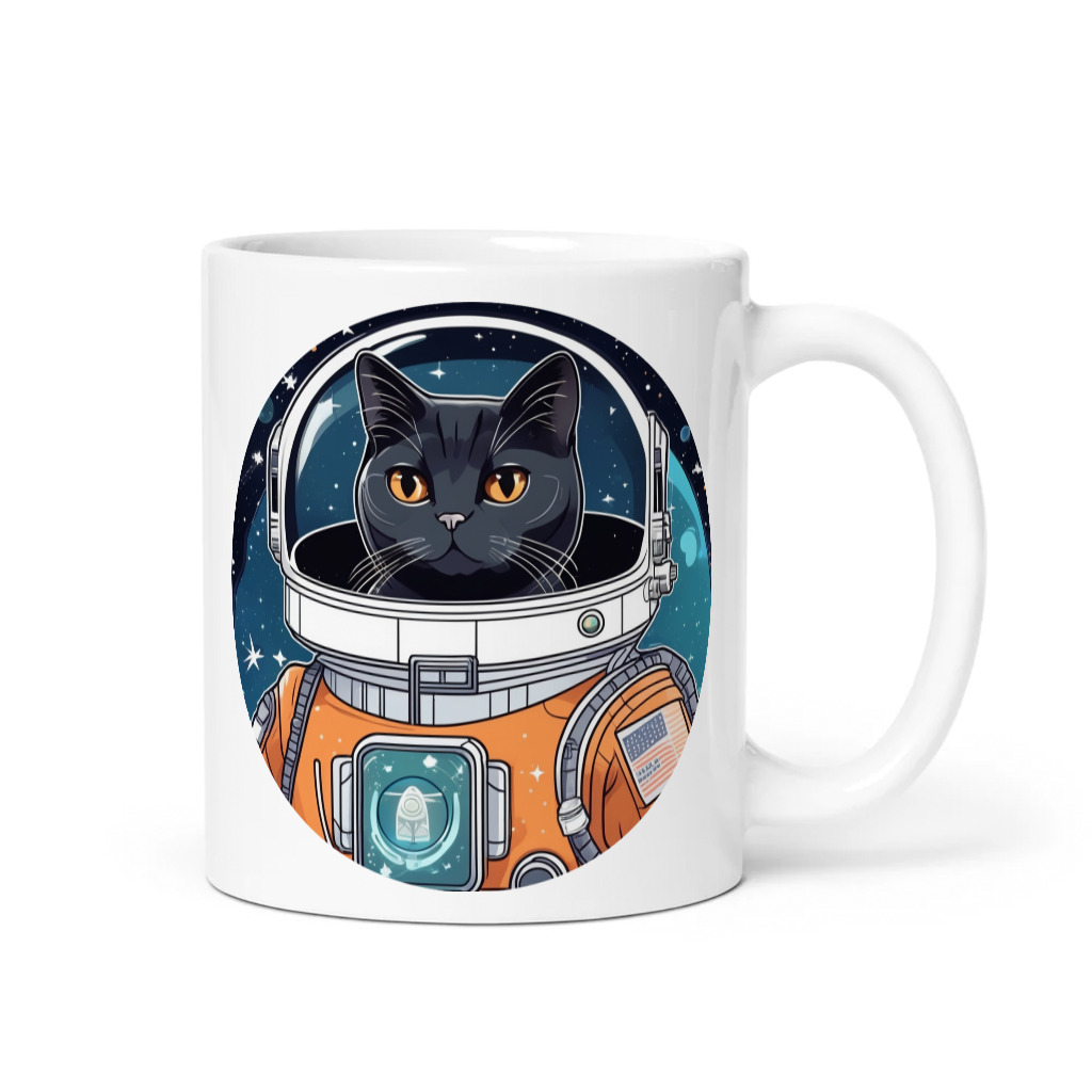 PugMug Custom Black British Shorthair Cat Mug
